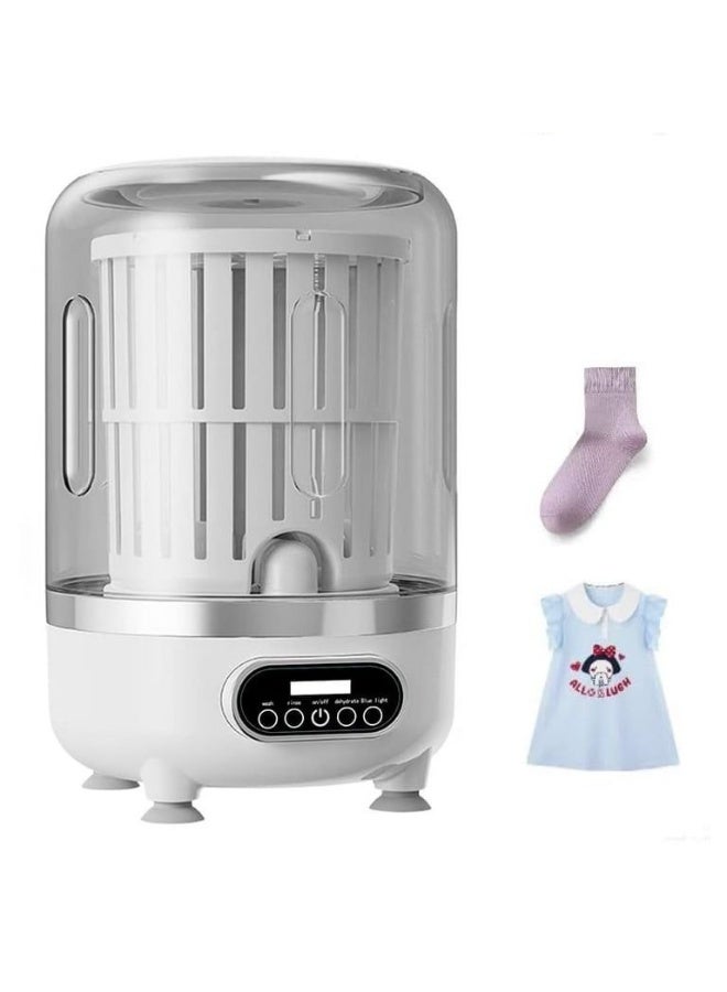 3-in-1 Portable Mini Washing Machine – 6L Compact Laundry Washer for Underwear, Socks & Baby Clothes with Spin Dryer, UV Sterilization & USB Powered - Image 1